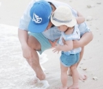 Nastusha Bermain di Pantai Bersama Glenn Alinskie