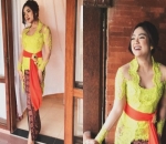 Marion Tampil Seksi dengan Kebaya Khas Bali
