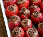 Stroberi dan Mousse Coklat Vegan