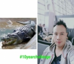 Beda Banget, #10YearsChallenge Vicky Prasetyo Malah Jejerkan Fotonya dengan Buaya