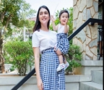 Gemasnya Raqeema Ruby Saat Kembaran Outfit dengan Nabila Syakieb