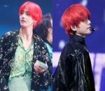 V dengan Rambut Warna Merah Menyala