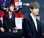 V dengan Poni Warna Hijau