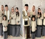 Ayu Ting Ting Sekeluarga Pakai Busana Kembaran