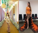 Via Tampil Anggun dengan Kebaya, Kalau Nella Lebih Berani dengan Belahan Rok Tinggi