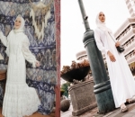 Tampil Pakai Warna Putih, Meyriska Pakai Model Brokat Sedang Citra Lebih Simpel