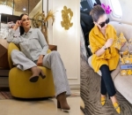 Luna Kenakan Kemeja dan Celana Senada, Syahrini Pilih Celana Hitam