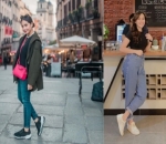 Nagita dan Ayu Sama-sama Pakai Kaos Hitam Dipadukan Jeans