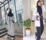 Gaya Hitam dan Putih Zaskia dan Shireen Tentu Beda