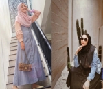 Style Pakai Denim Ala Shireen dan Zaskia Berbanding Terbalik