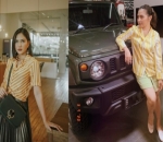 Sama-sama Pakai Atasan Kemaja Kuning, Mila Padukan Rok Panjang Sedang Prilly Celana Pendek