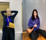 Rose Pilih Kaos Crop Top dan Jennie Kenakan Sweater Oversize di Busana Biru Elektrik