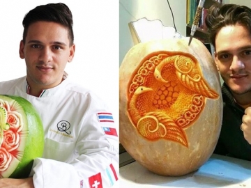 Menakjubkan, Pemahat Bertangan Ajaib Ini Ubah Buah dan Sayur Jadi Karya Seni Tinggi