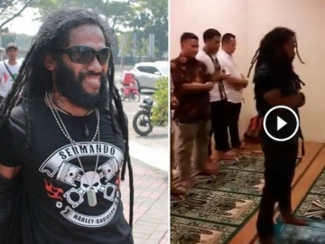 Video Viral Pria Gimbal Yang Suaranya Buat Merinding Saat Jadi Imam