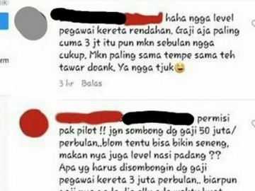 Ledek Gaji Pegawai Kereta Api, Akun Ngaku Pilot Sriwijaya Air Ini Jadi Viral