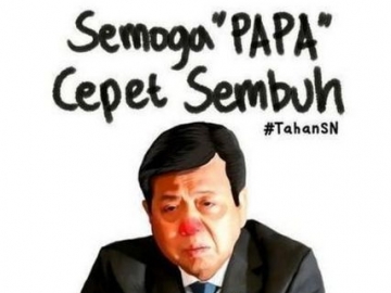 Minta KPK Segera Tahan Setya Novanto, Netter Ramai Bikin Meme 'Papa Cepat Sembuh'