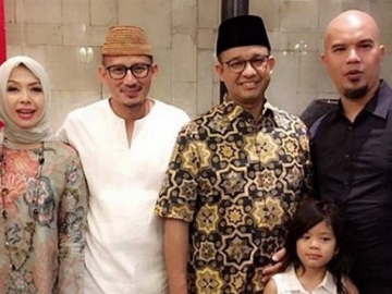 Unggah Foto Bareng Anies-Sandi, Ahmad Dhani dan Mulan Kena Sindiran