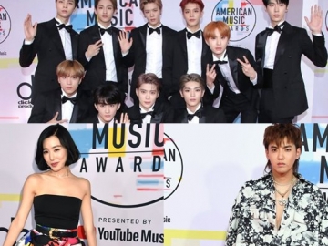 Hadiri Red Carpet AMA 2018, Penampilan Tiffany SNSD, NCT 127 Hingga Kris Wu Buat Fans Terpana