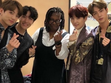 Absen di 'Graham Norton Show', Kocaknya Fans Edit Sosok Jimin di Foto BTS Bareng Whoopi Goldberg