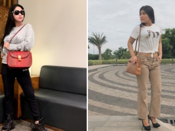 Dewi Persik dan Meldi Pose Manja dengan Latar Belakang yang Sama, Netter: Makin Kelihatan Settingan 