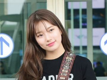 Tampak Ceria di Bandara Menuju Singapura, Pipi Chubby Suzy Jadi Sorotan