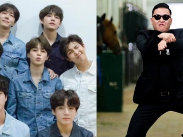 BTS Pecahkan Rekornya di Billboard Hot 100, PSY Beri Reaksi Heboh