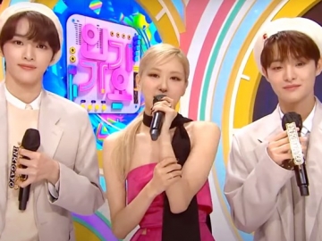 Kocak, Momen Rose BLACKPINK Diapit Sungchan NCT & Jihoon TREASURE Disebut Bak Kartun Ini