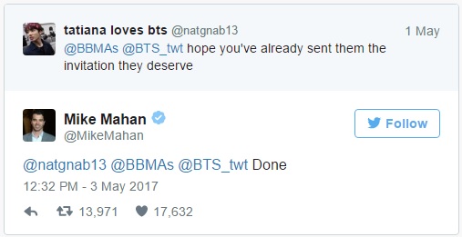 Foto Twitter Fans dan Mike Mahan