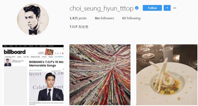 Foto Instagram T.O.P Big Bang