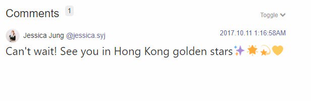 Penjelasan dari Jessica Jung di Kolom Komentar