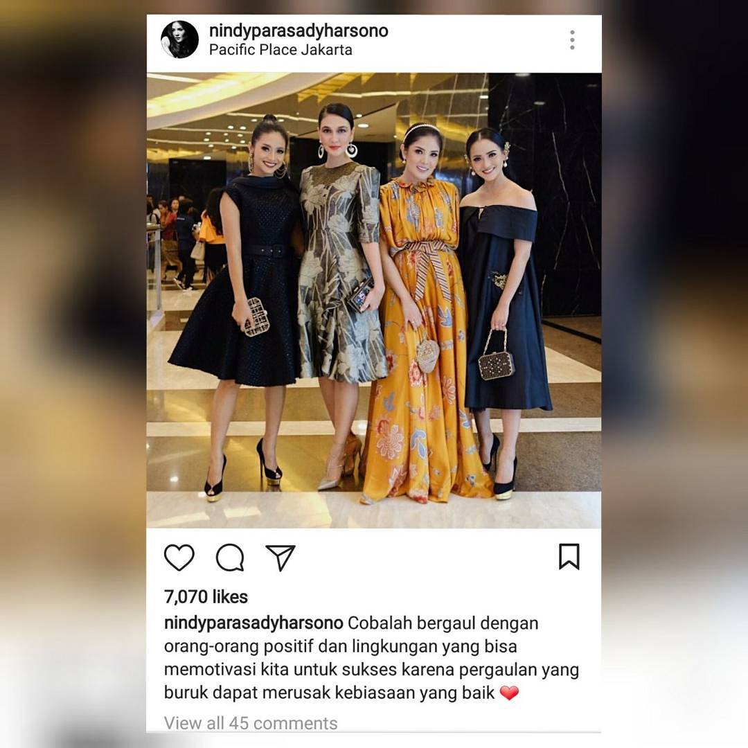 Nindy Tulis Caption Soal Sahabat