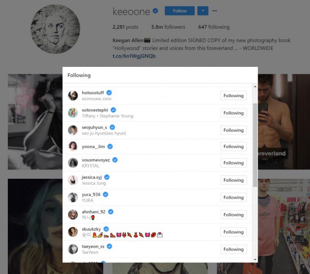 Keegan Allen Follow Akun Instagram Idol K-pop