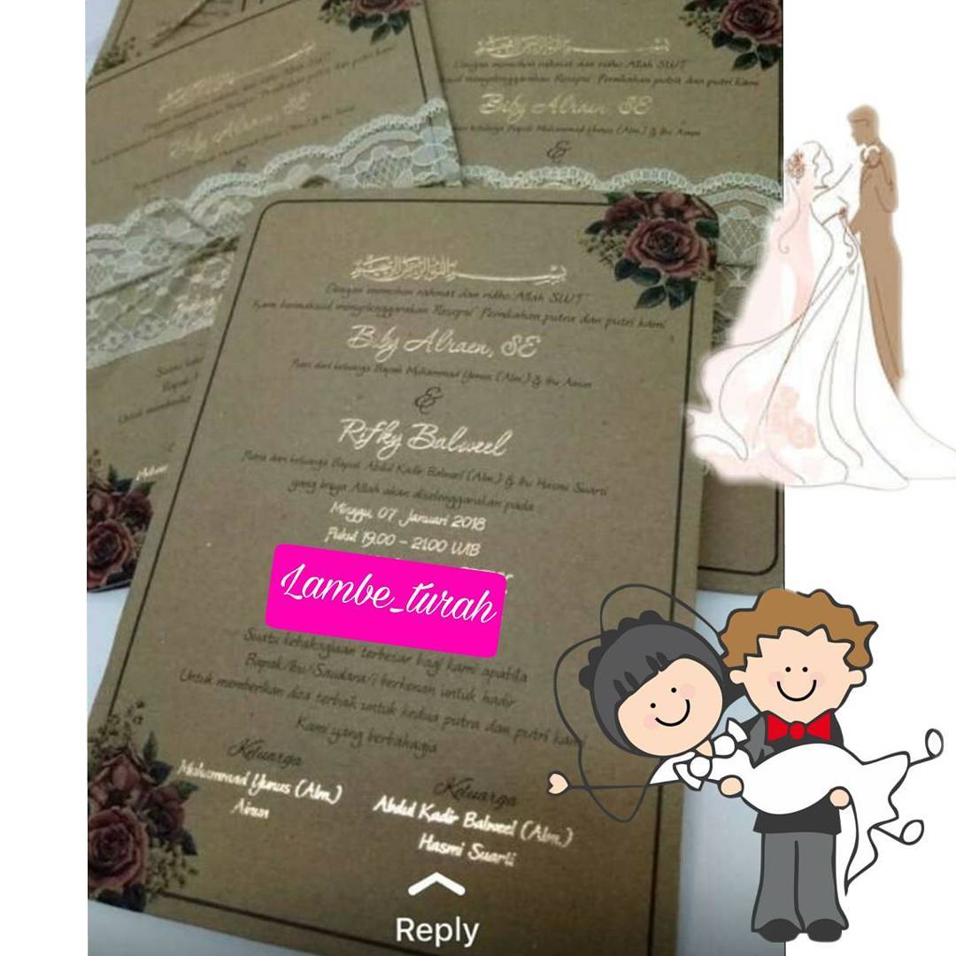 Undangan Pernikahan Rifky Balweel dan Biby Alraen