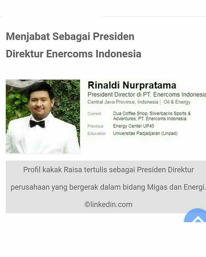 Pekerjaan Kakak Raisa Terungkap