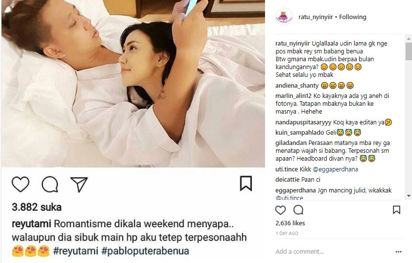 Tatapan Mata Rey Utami Aneh?