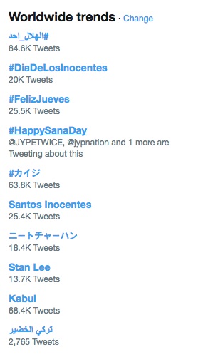 Tagar \'Happy Sana Day\' Jadi Trending Topic Dunia