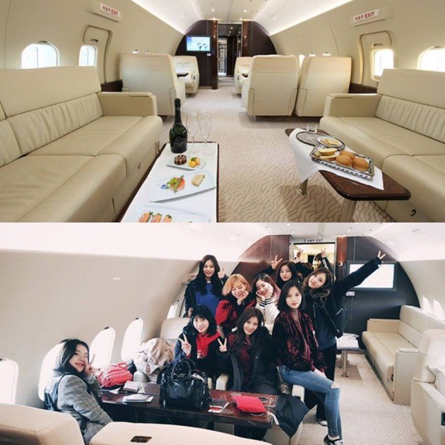 Penampilan Pesawat Pribadi yang Disewa Twice