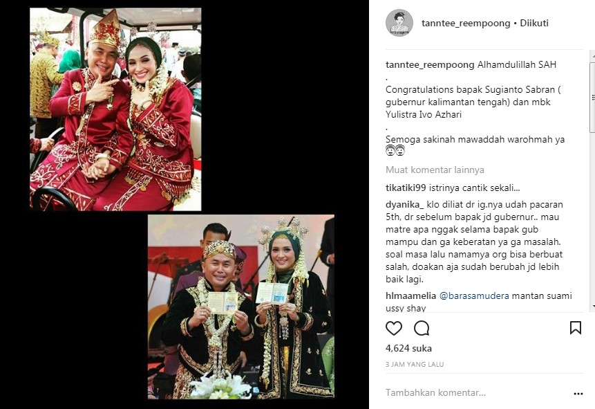 Pernikahan Subianto Sabran dan Yulistra Ivo