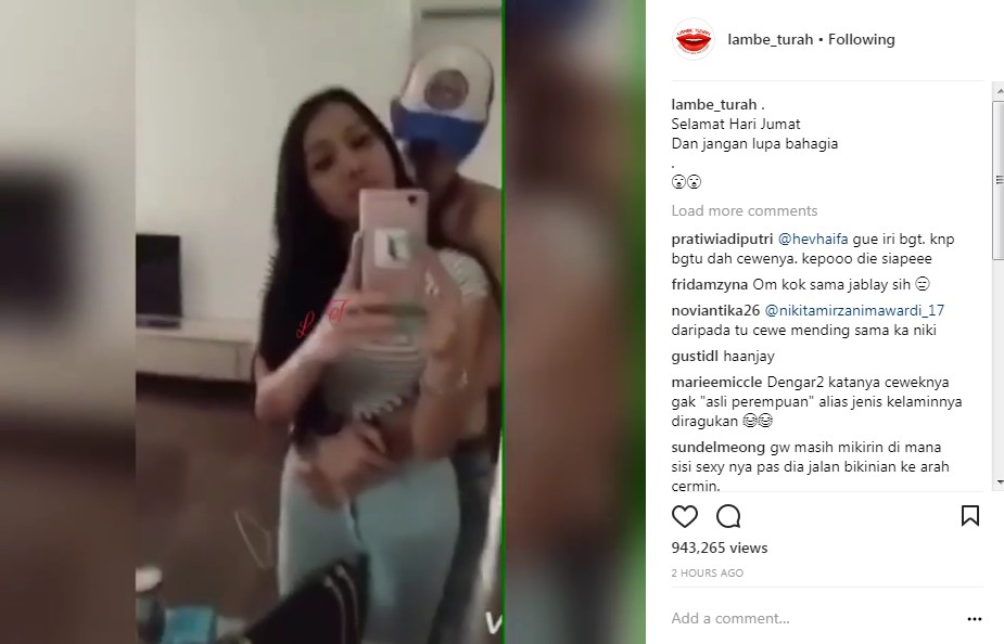 Mike Lewis Bersembunyi di Belakang Punggung Wanita