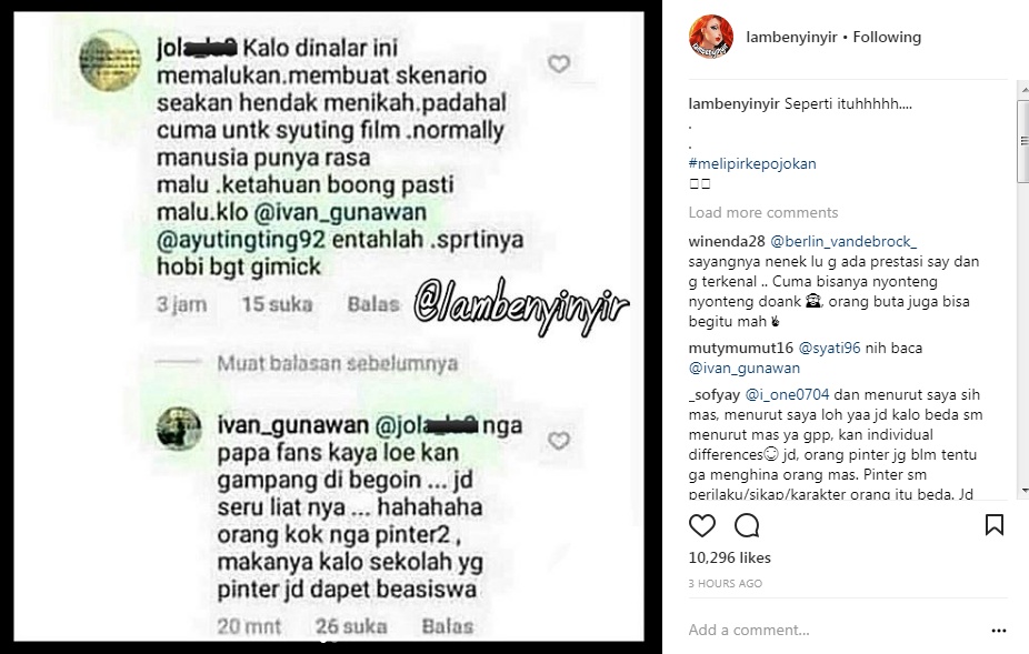 Balasan Komentar Ivan Gunawan pada Haters yang Cukup Menohok