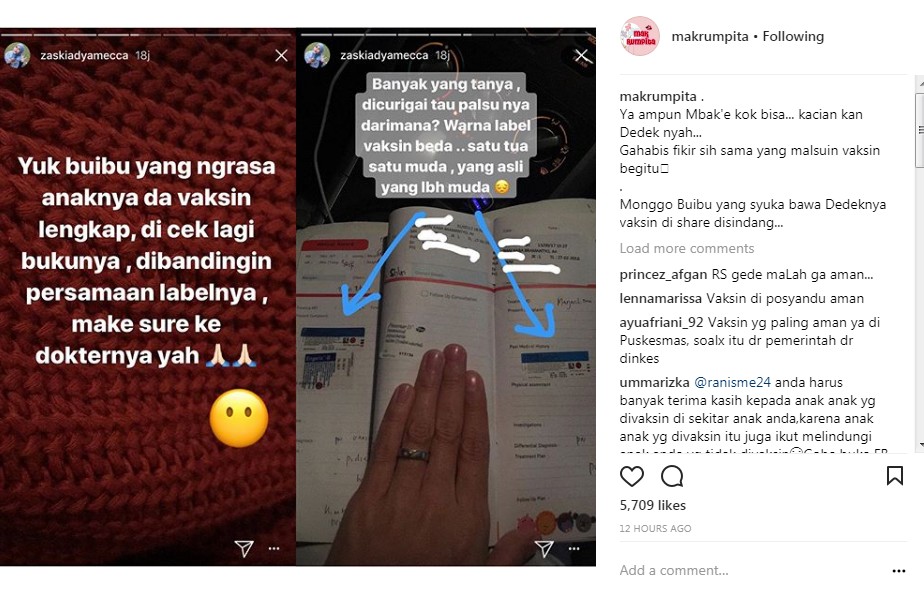 Zaskia Adya Mecca Beri Info Soal Vaksin Asli Atau Palsu