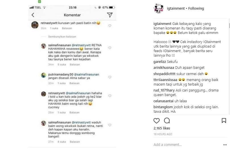 Komentar Salmafina Sunan Soal Lelaki