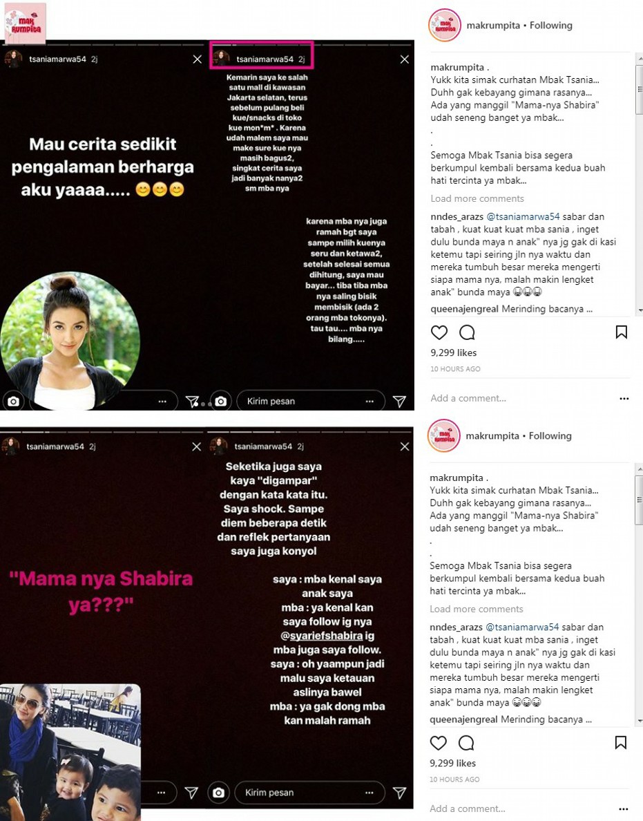 Curahan Hati Tsania Marwa Terkait Dua Karyawan Toko