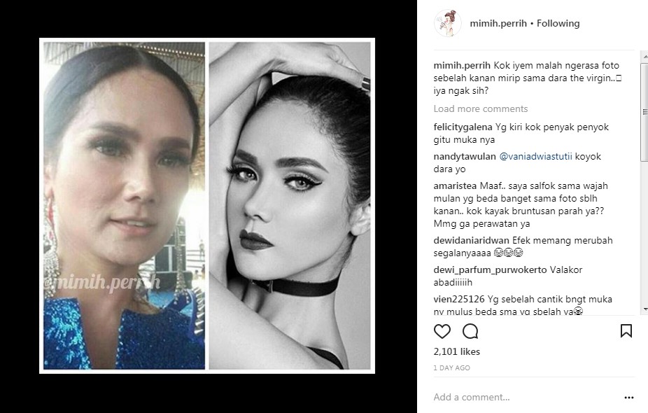 Foto Mulan Jameela Sebelum dan Sesudah Jalani Pemotretan