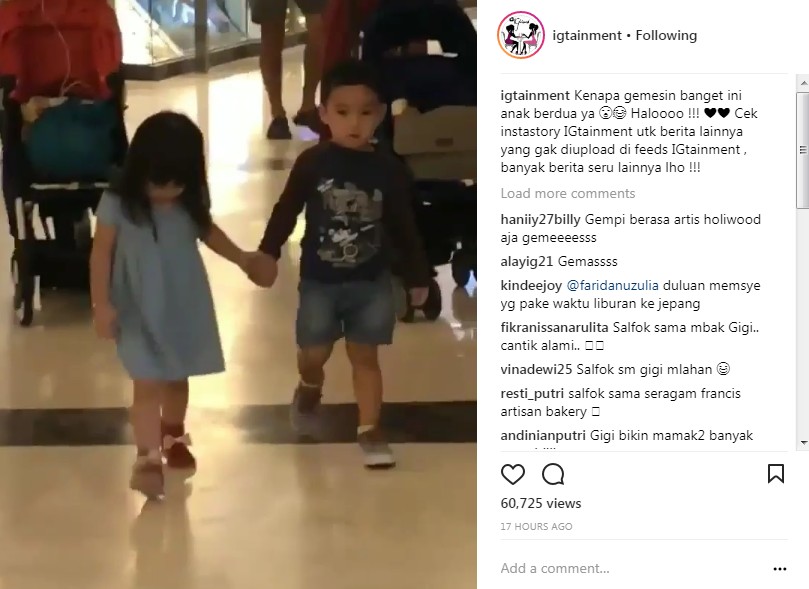 Rafathar-Gempita Gandengan Tangan di Mall