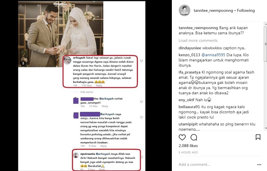 Nasihat Atalarik Syah pada Kerabat Soal Pernikahan