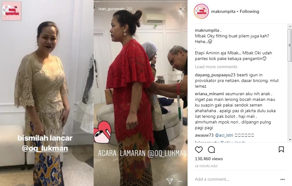 Okky lukman Fitting Kebaya