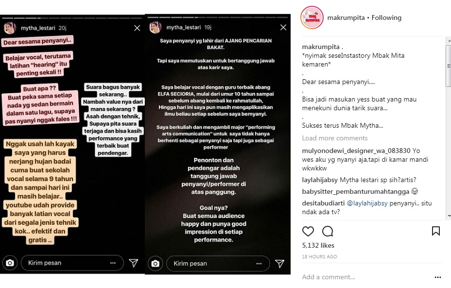 Saran Mytha Lestari terhadap Penyanyi Untuk Lebih Giat Berlatih