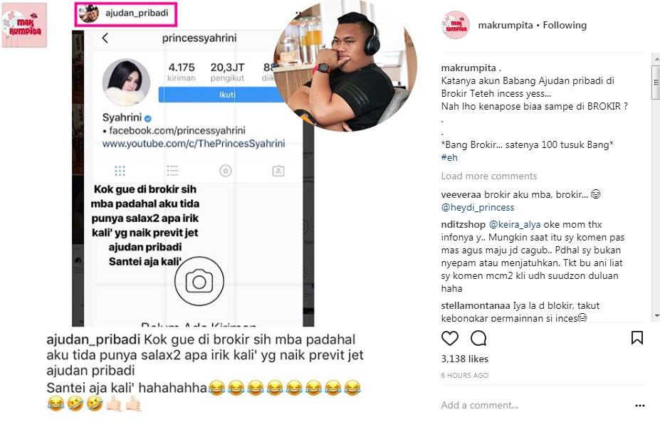 Ungkapan Kekecewaan Seorang Selebgram Karena Akunnya Mendadak diblokir Syahrini