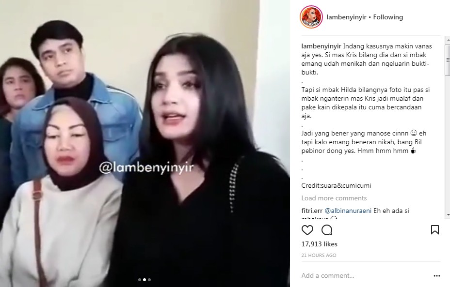 Klarifikasi Hilda Vitria Soal Foto Ijab Dirinya dan Kriss Hatta